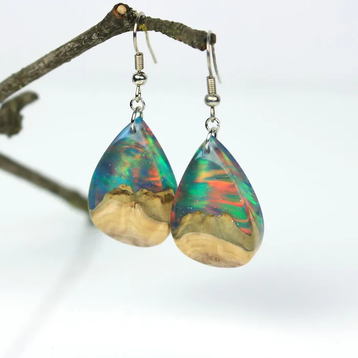 I Combine Wood With Opal And Resin To Create One-Of-A-Kind Handmade Jewelry