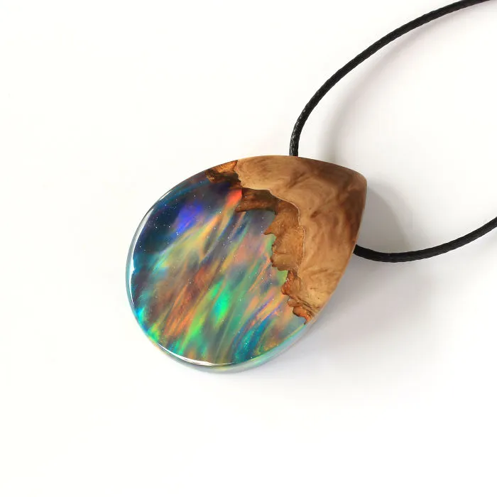 I Combine Wood With Opal And Resin To Create One-Of-A-Kind Handmade Jewelry
