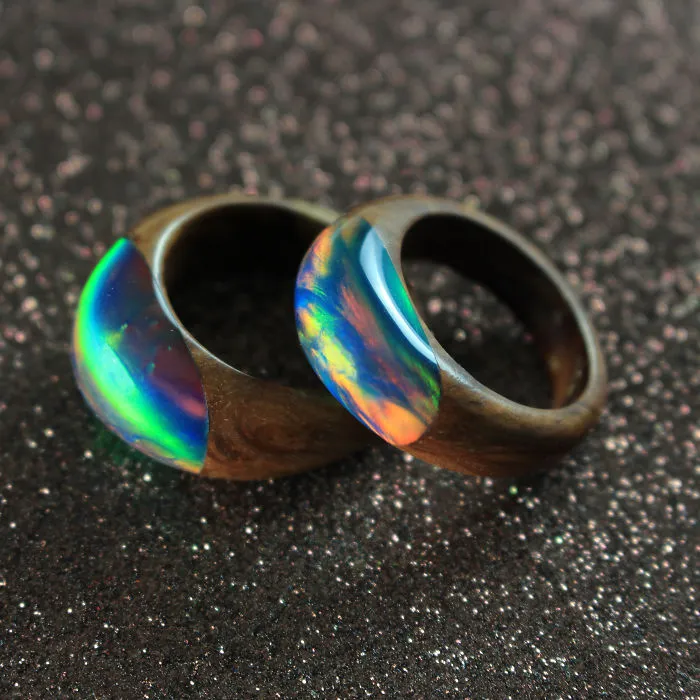 I Combine Wood With Opal And Resin To Create One-Of-A-Kind Handmade Jewelry
