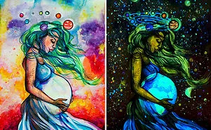 My Paintings Show Their Hidden Meanings When In The Dark (22 Pics)