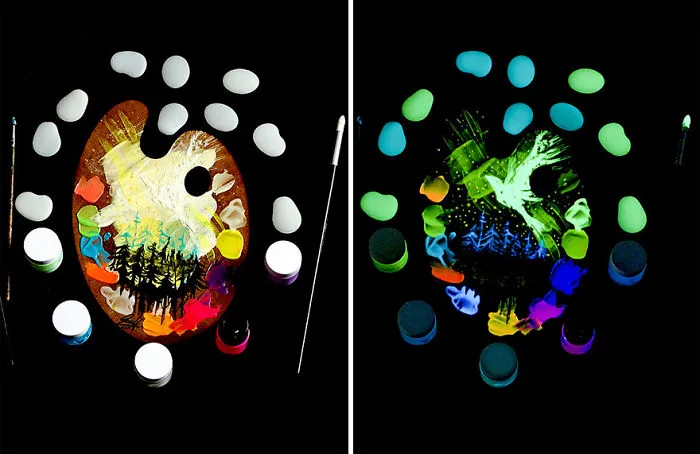 My Paintings Show Their Hidden Meanings When In The Dark (22 Pics)