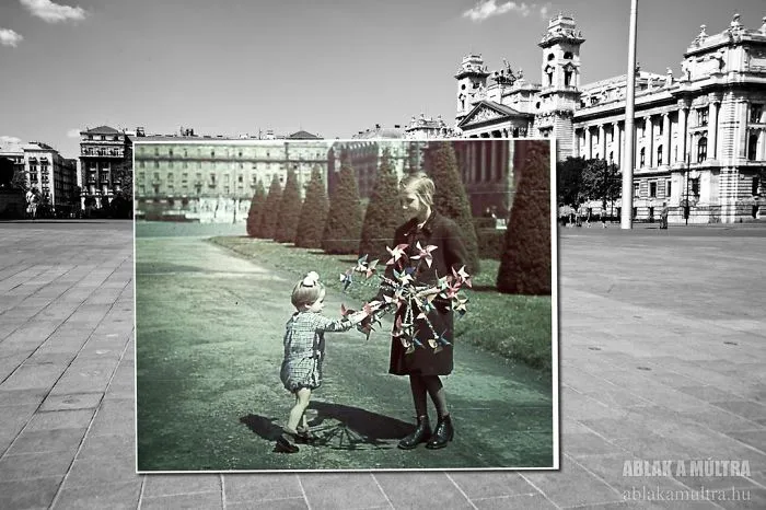 Photographer Lets Us Travel Back In Time By Combining 20th Century Pictures With Modern Day Surroundings