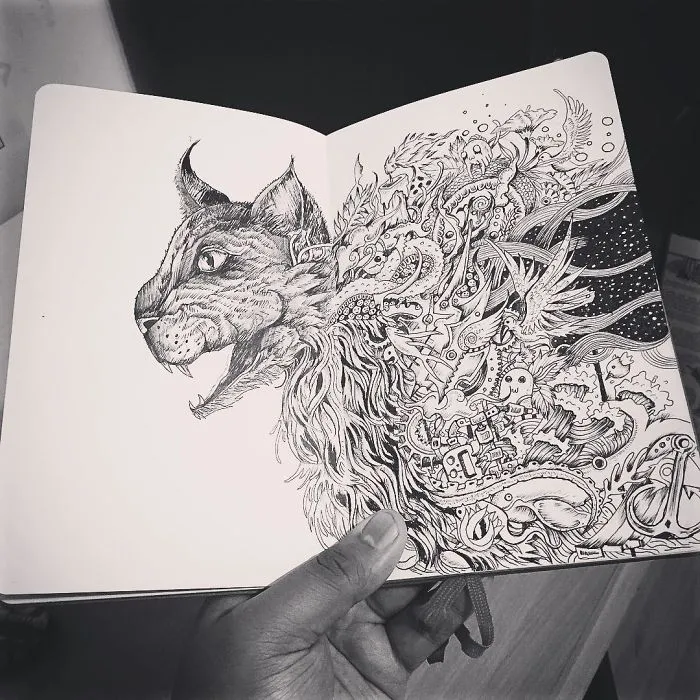 I Use Fineliners And A Sprinkle Of Imagination To Create These Detailed Drawings