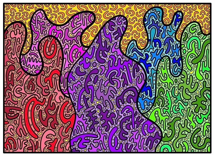 Amorphous Vibrant Doodle Blob!
