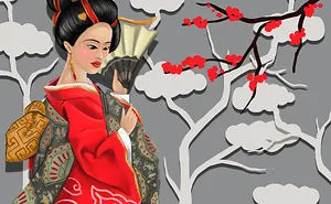 I Made Some Illustrations Of Chinese & Japanese Women Are So Beautiful And Elegant