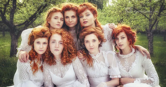 I Combined Vintage And Redheads To Recreate Paintings From The Past