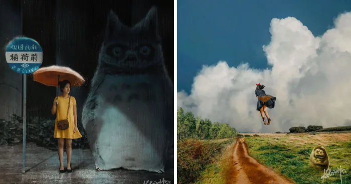I Combined Photos To Recreate Scenes From Ghibli Studio