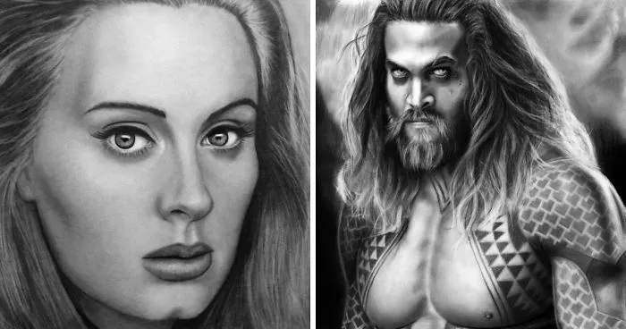 Bus Driver With  An Eclipse Eye Injury Draws Photo Realistic Drawings