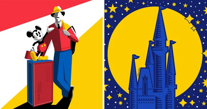 I Illustrate The Architecture And Design Of Disney Parks In Vivid Minimalism