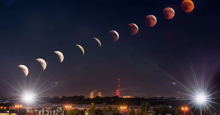 Moon Eclipse 27th July 2018, Kraków, Poland