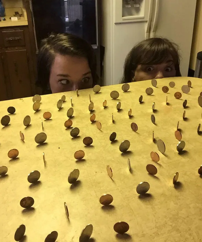 Told My Girlfriend It Was Impossible To Stand A Coin On Its Side