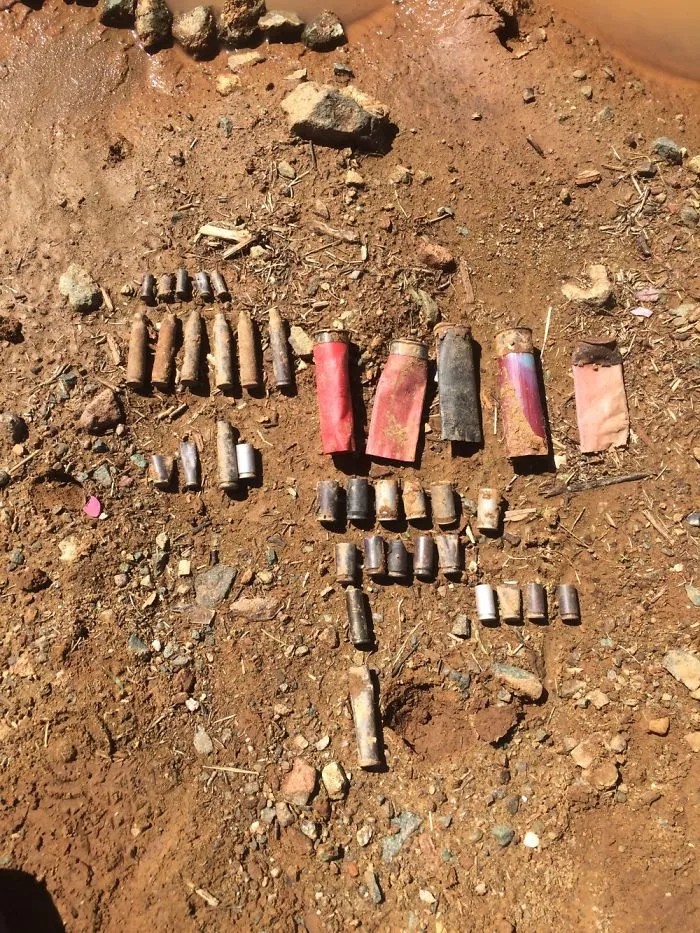 Massive Amounts Of Gun Shells In Bear Valley.