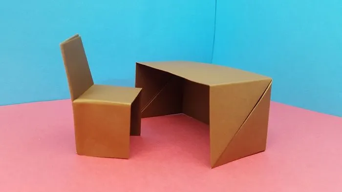 Origami Table And Chair - How To Make Paper Furniture