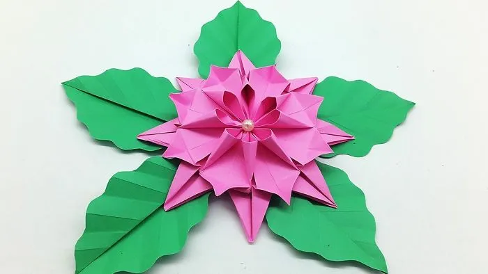 Easy Paper Flower Making Tutorial - Origami Dahlia Flower