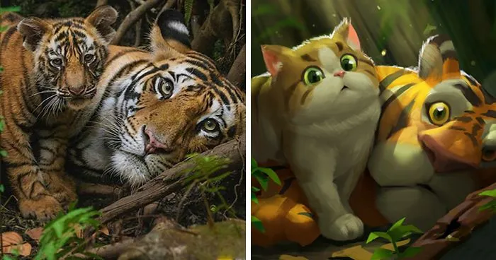 Artist Turns National Geographic Pictures Into Illustrations, And The Result Is Adorable