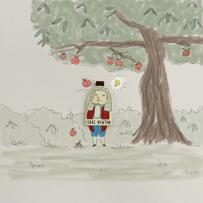The Apple Thing? Never Happened. The Real Story According To Newton Himself Is That He Was Merely Looking Out The Window When He Happened To See The Fruit Drop