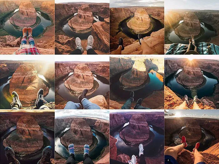 Feet In Front Of Horseshoe Bend