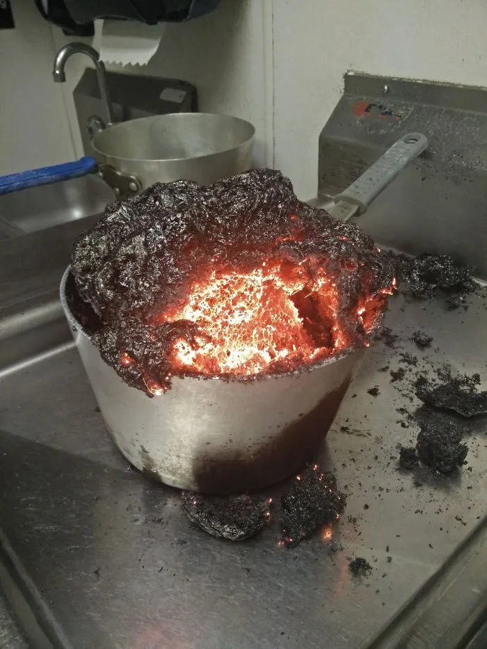 I Forgot I Was Making Caramel At Work. It's A Tad Overcooked