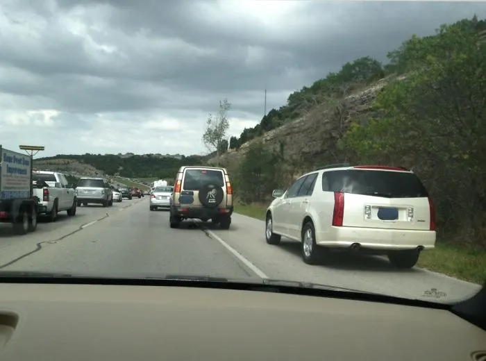 Drove Like That For About 2 Miles So That Car Couldn't Pass Him