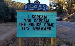 Someone In Colorado Is Putting The Funniest Signs, And The Puns Are Priceless (50 Pics)