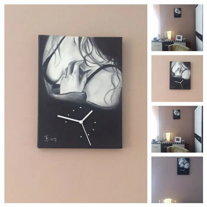Oilpaintings Combined With Clocks
