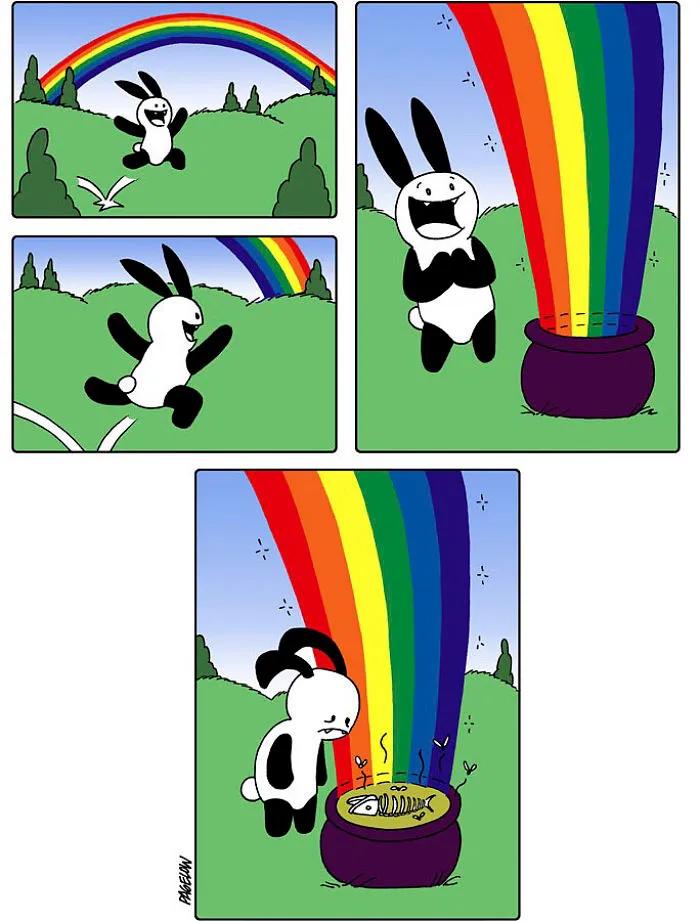 Cartoonist Puts A Cute Bunny In Dark Situations, And We Can't Get Enough