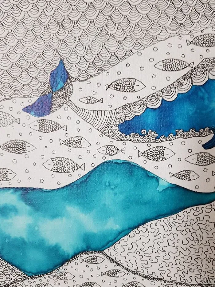 The Sea Of Watercolor And Ink