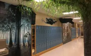 My Coworker And I Turned Boring School Hallways Into Hogwarts