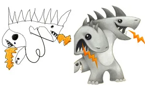 I Spend My Days Drawing Monsters Based On Kid Drawings