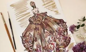 I Create Beautiful Watercolor Dresses