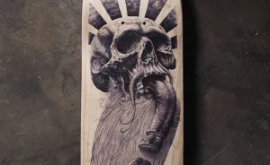 Bic Pen Illustrations On Blank Skate Decks