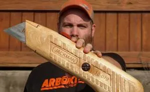 Carving A Giant Utility Knife Entirely Out Of Wood