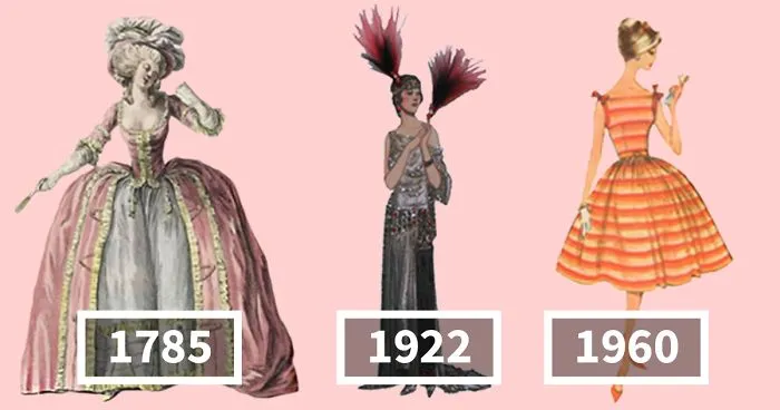 Here's How Small Changes In Women's Fashion From 1784 To 1970 Ended Up Creating A Big Difference