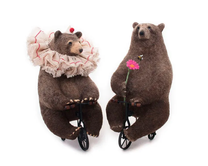 Needle Felted Bears
