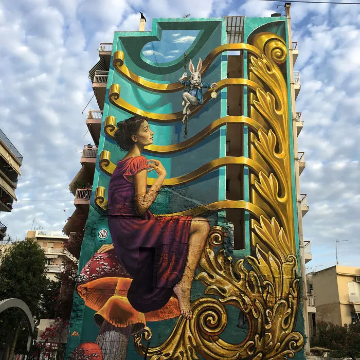Artist Creates Large Scale Street Art Murals Across Europe, Makes Boring Buildings Interesting