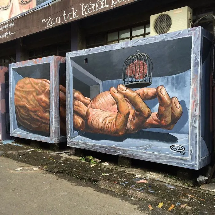 Artist Creates Large Scale Street Art Murals Across Europe, Makes Boring Buildings Interesting