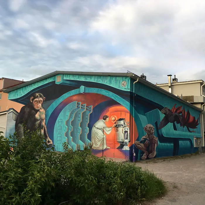 Artist Creates Large Scale Street Art Murals Across Europe, Makes Boring Buildings Interesting