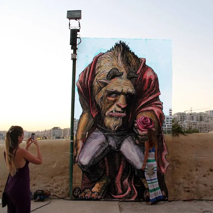 Artist Creates Large Scale Street Art Murals Across Europe, Makes Boring Buildings Interesting