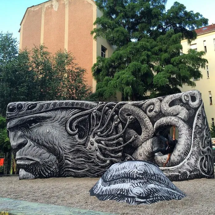 Artist Creates Large Scale Street Art Murals Across Europe, Makes Boring Buildings Interesting
