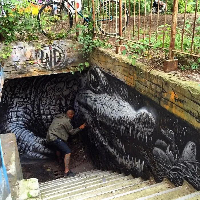 Artist Creates Large Scale Street Art Murals Across Europe, Makes Boring Buildings Interesting