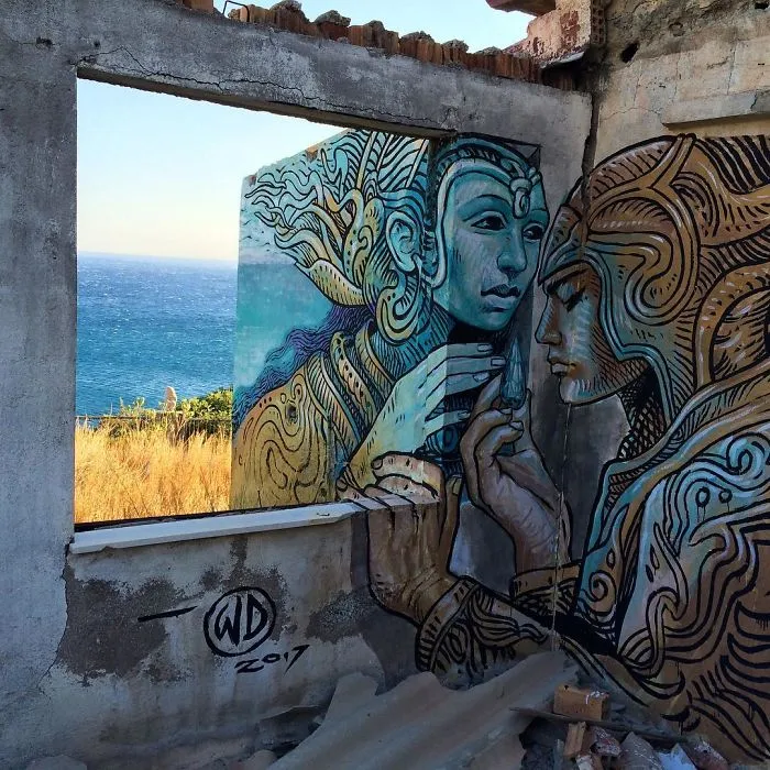 Artist Creates Large Scale Street Art Murals Across Europe, Makes Boring Buildings Interesting
