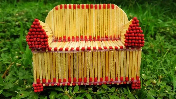 How To Make Matchstick Sofa For Doll