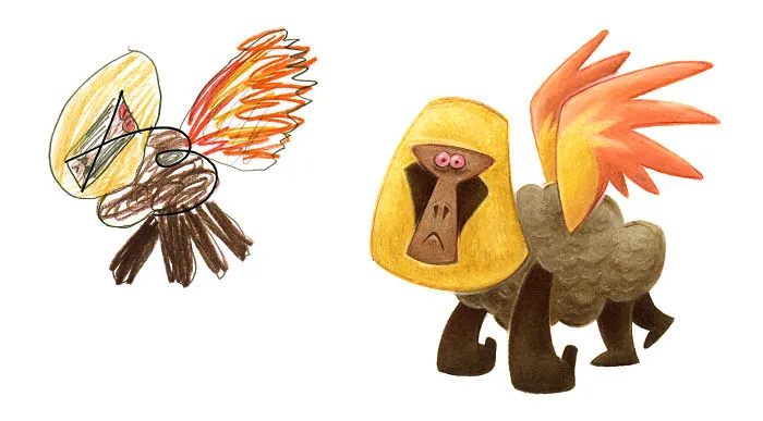 I Spend My Days Drawing Monsters Based On Kid Drawings