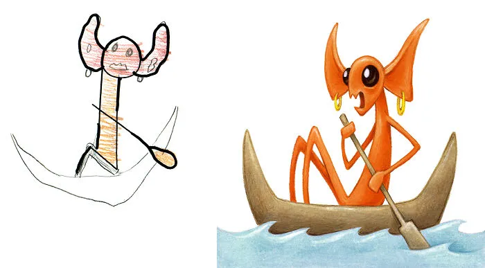 I Spend My Days Drawing Monsters Based On Kid Drawings