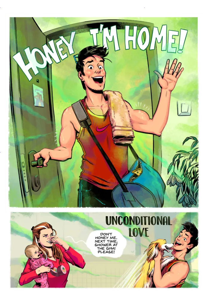 14 Comics That Capture My Life With My Wife, A Hyperactive Dog And A Newborn Baby