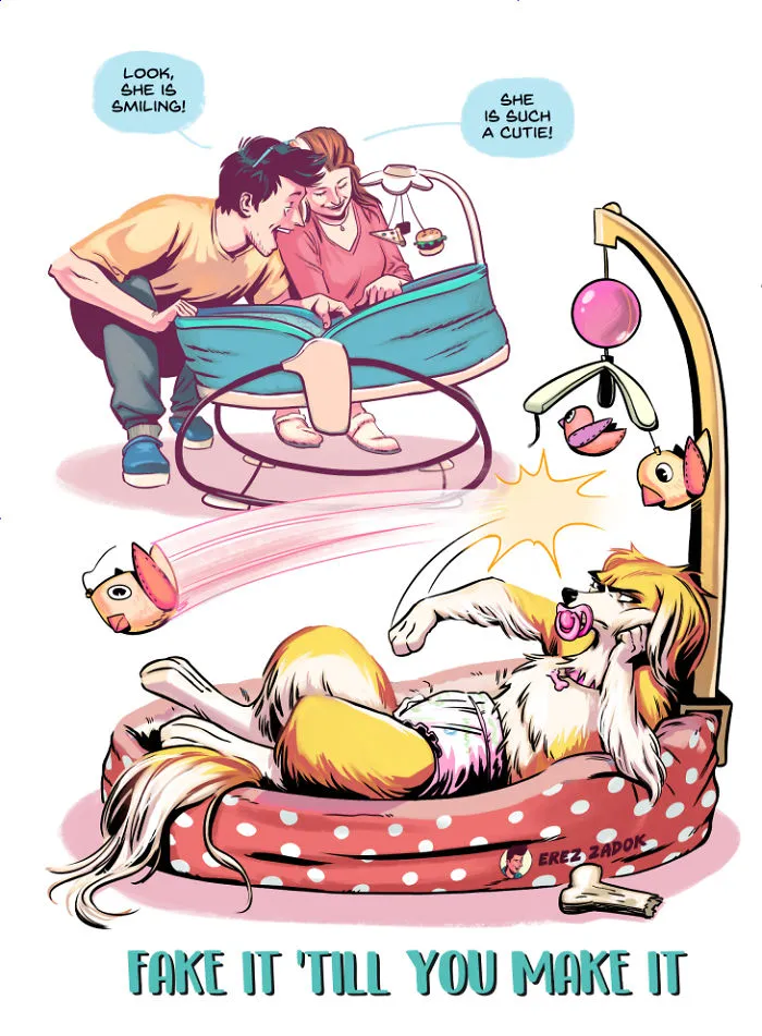 14 Comics That Capture My Life With My Wife, A Hyperactive Dog And A Newborn Baby