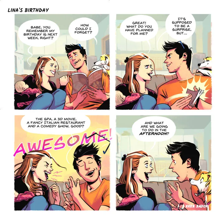 14 Comics That Capture My Life With My Wife, A Hyperactive Dog And A Newborn Baby