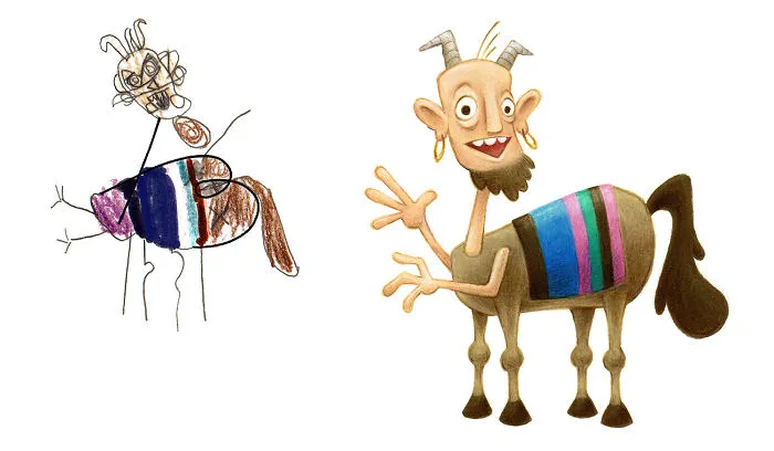 I Spend My Days Drawing Monsters Based On Kid Drawings