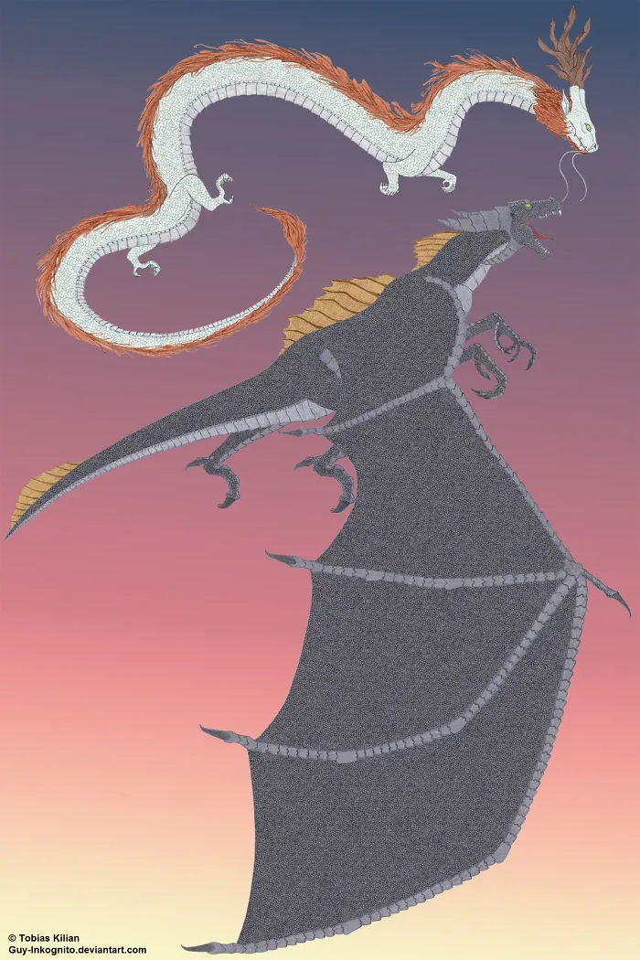 Chinese Dragon & Western Dragon