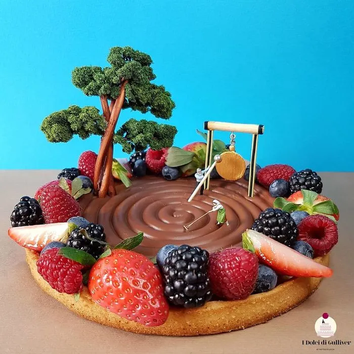 Confectioner Uses Desserts And Miniature People To Create Imaginary Situations